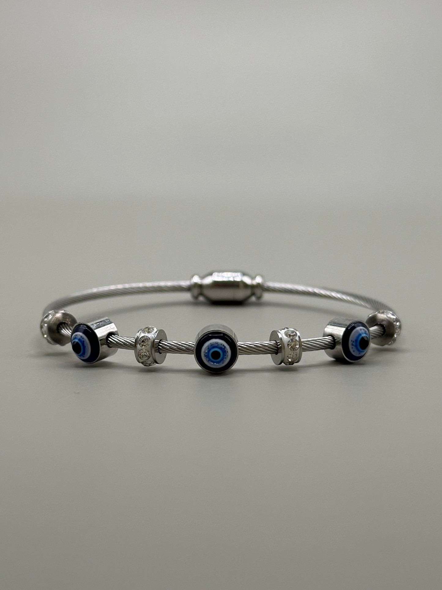 18K Gold Plated Evil Eye Magnetic Bracelet
