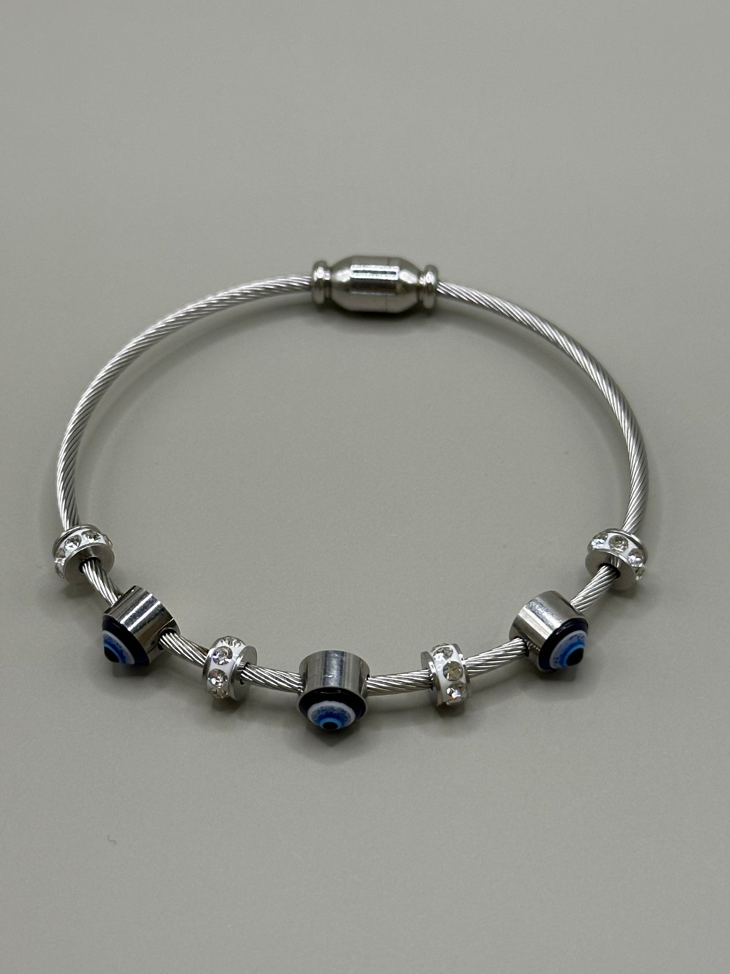 18K Gold Plated Evil Eye Magnetic Bracelet