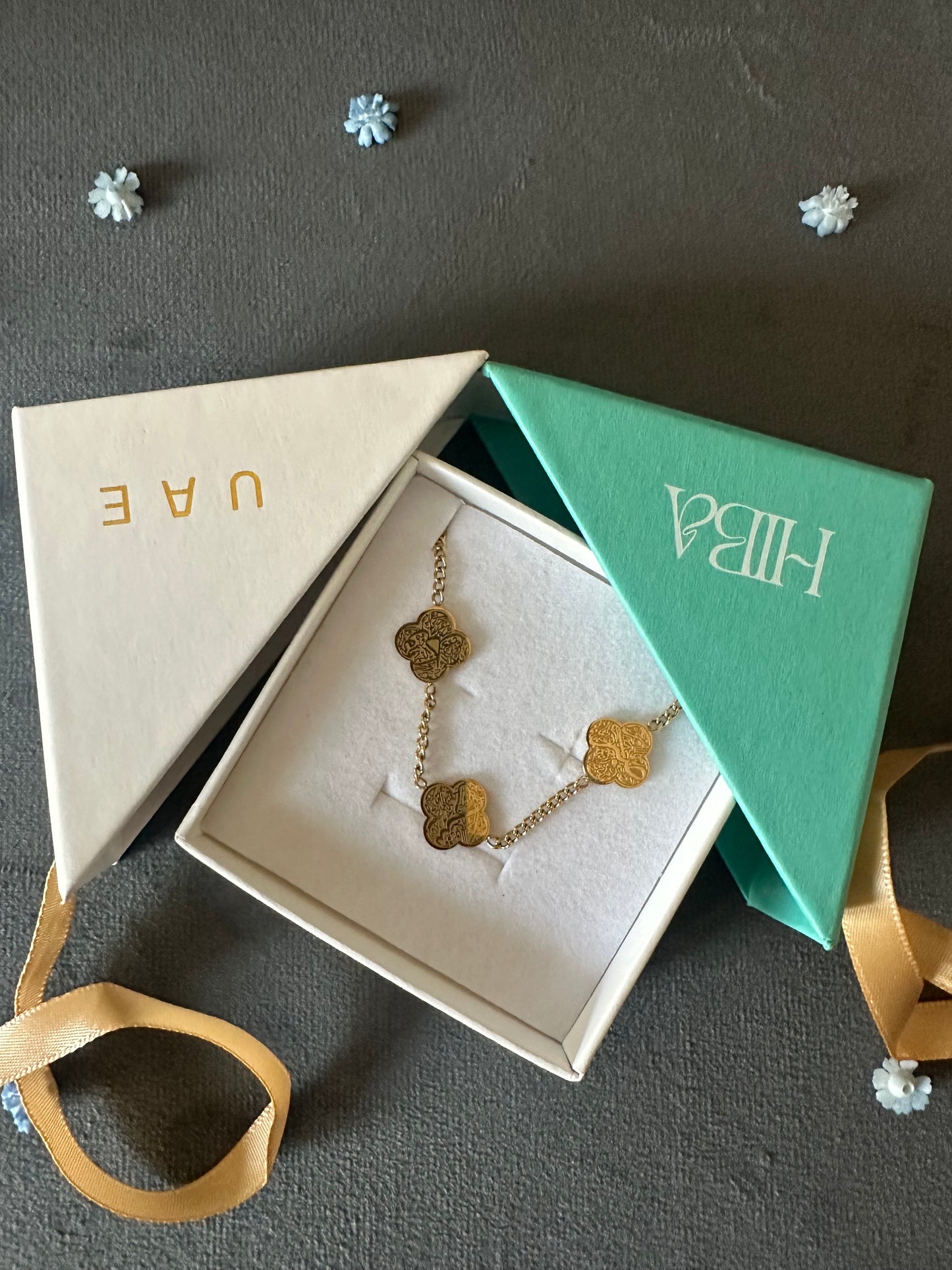 18K Gold Plated Clover Bracelet