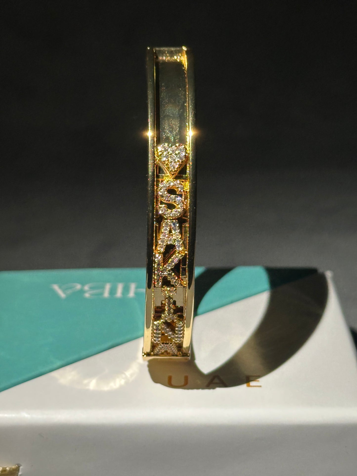 18K Gold Plated Personalised Bangle