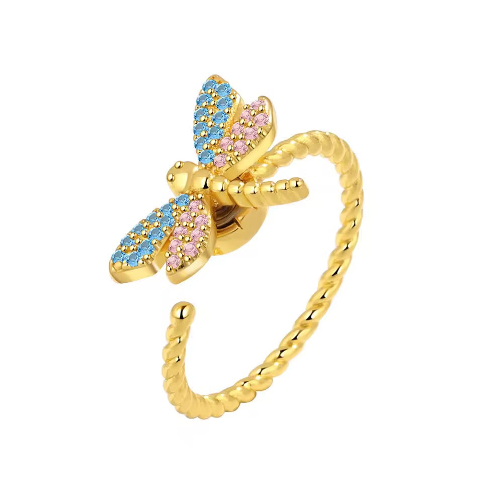 925 Sterling Silver Spinning Butterfly Ring