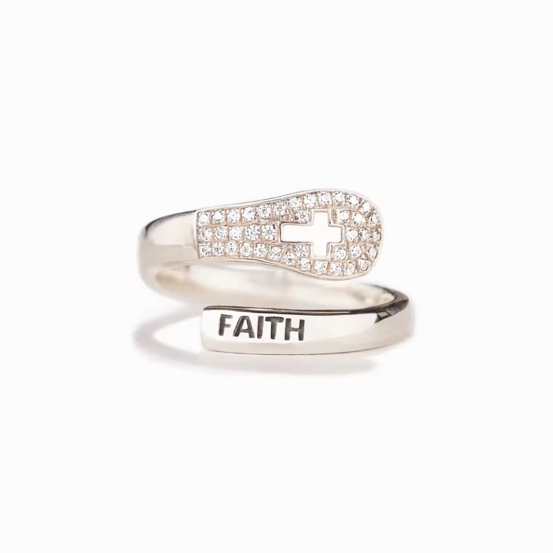 925 Sterling Silver Faith Ring