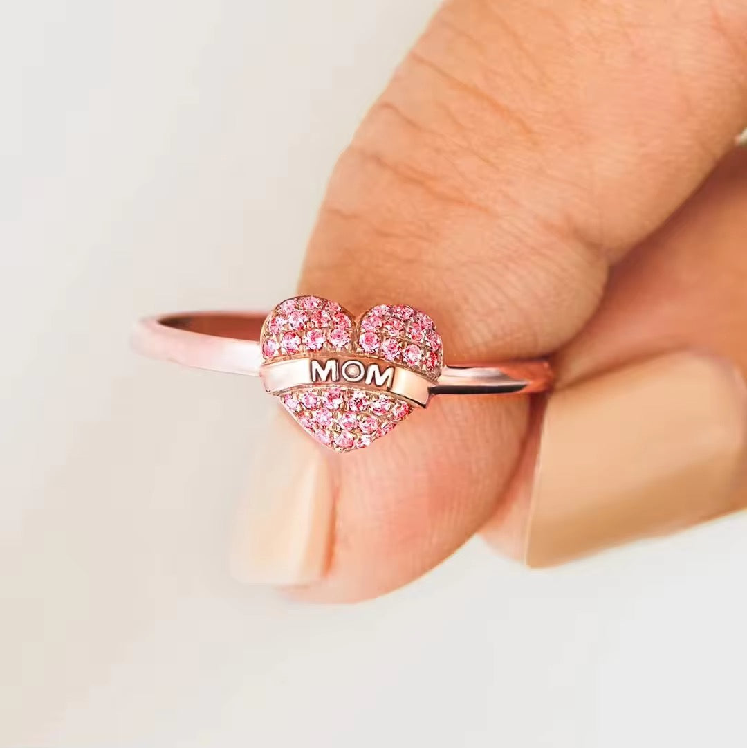 925 Sterling Silver Mom Ring