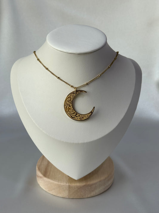 "With Hardship Comes Ease" | Crescent Necklace