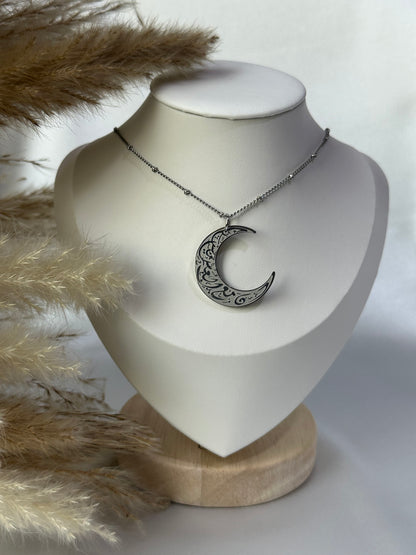 "With Hardship Comes Ease" | Crescent Necklace