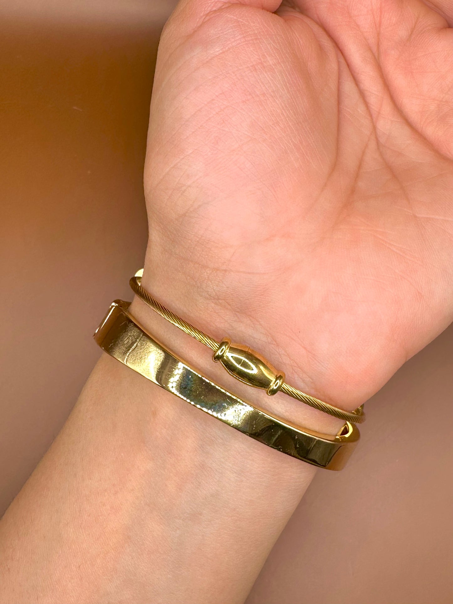 Personalised Bangle + Evil Eye Stack