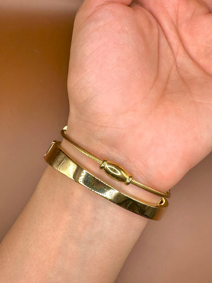 Personalised Bangle + Evil Eye Stack