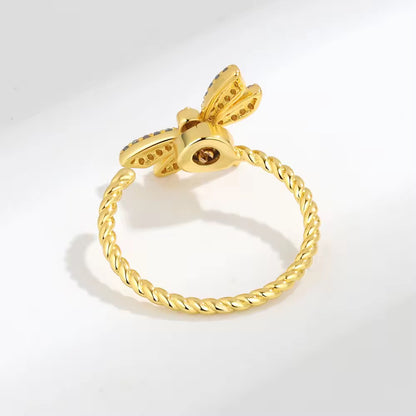 925 Sterling Silver Spinning Butterfly Ring
