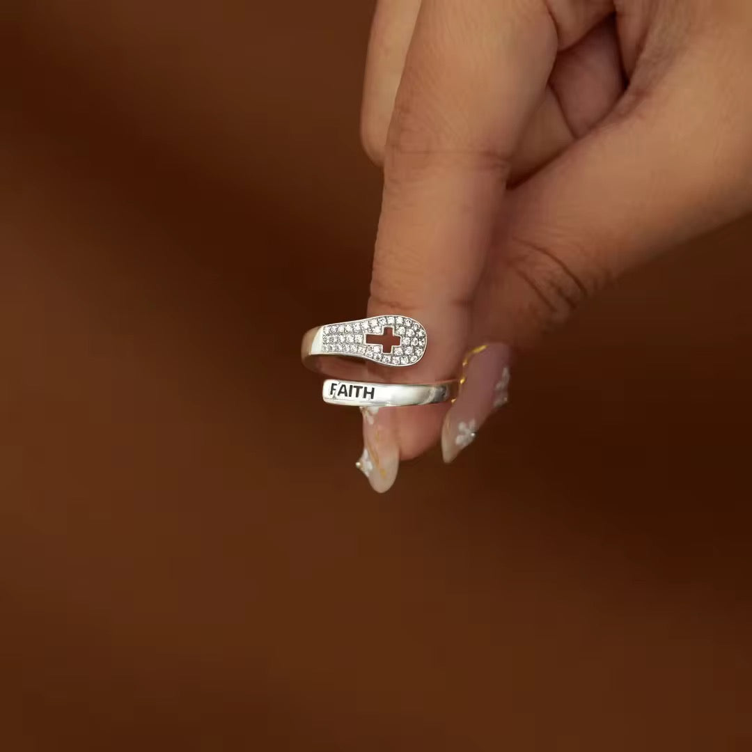 925 Sterling Silver Faith Ring
