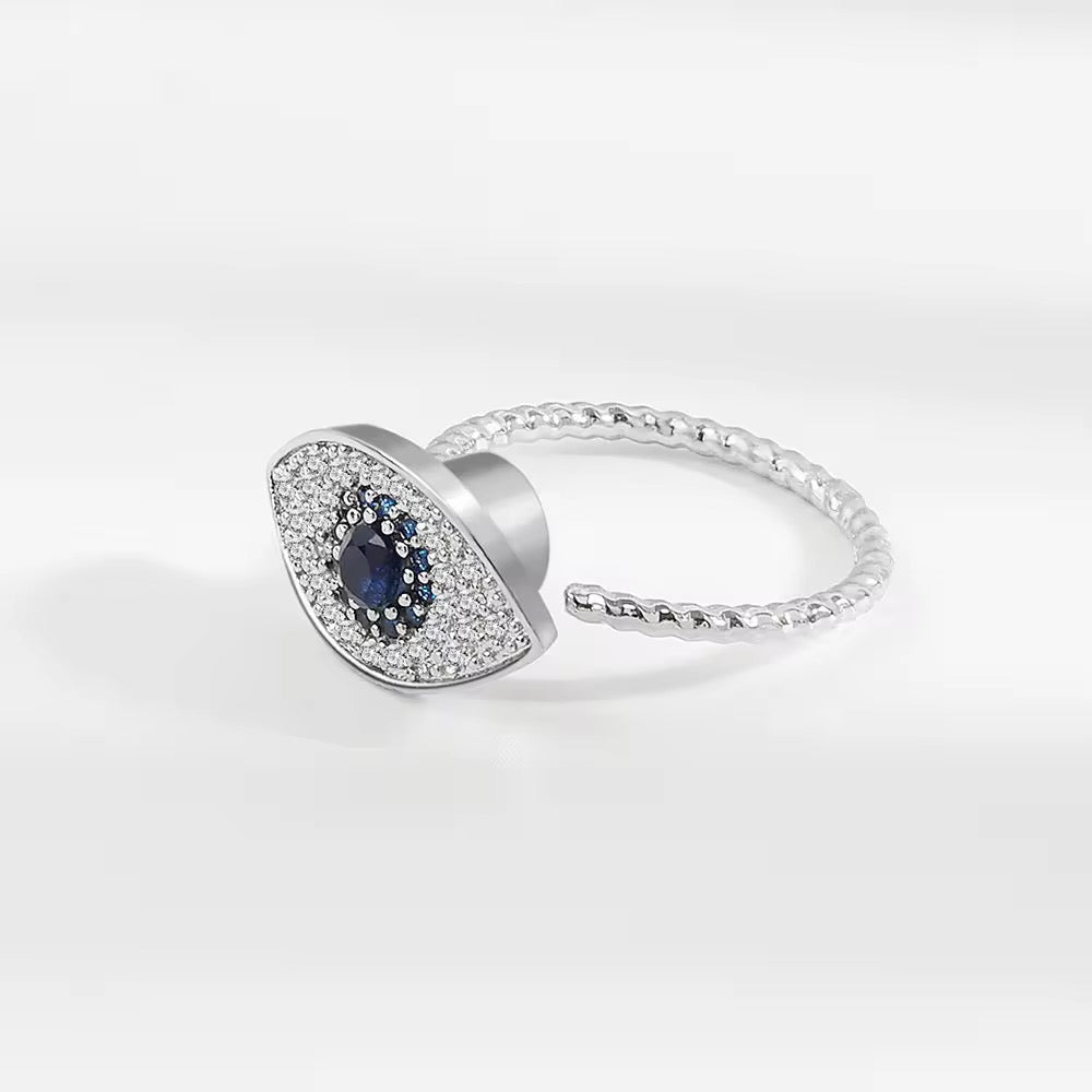 SWAROVSKI　Duo Evil Eye　Ring　魔除けイーブルアイ SWAROVSKI Duo Evil Eye Ring 魔除けイーブルアイ - メルカリ