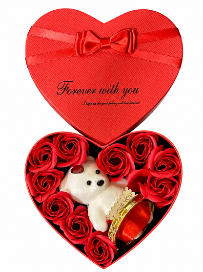 18K Gold Plated Bangle + Heart Box