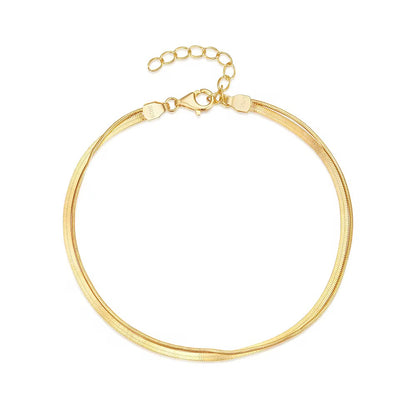 925 Sterling Silver Snake Anklet